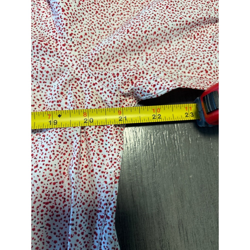 Vtg 90s Tommy Hilfiger Shirt Mens‎ MEDIUM Button Down Red Dots Regular Fit - Picture 9 of 10